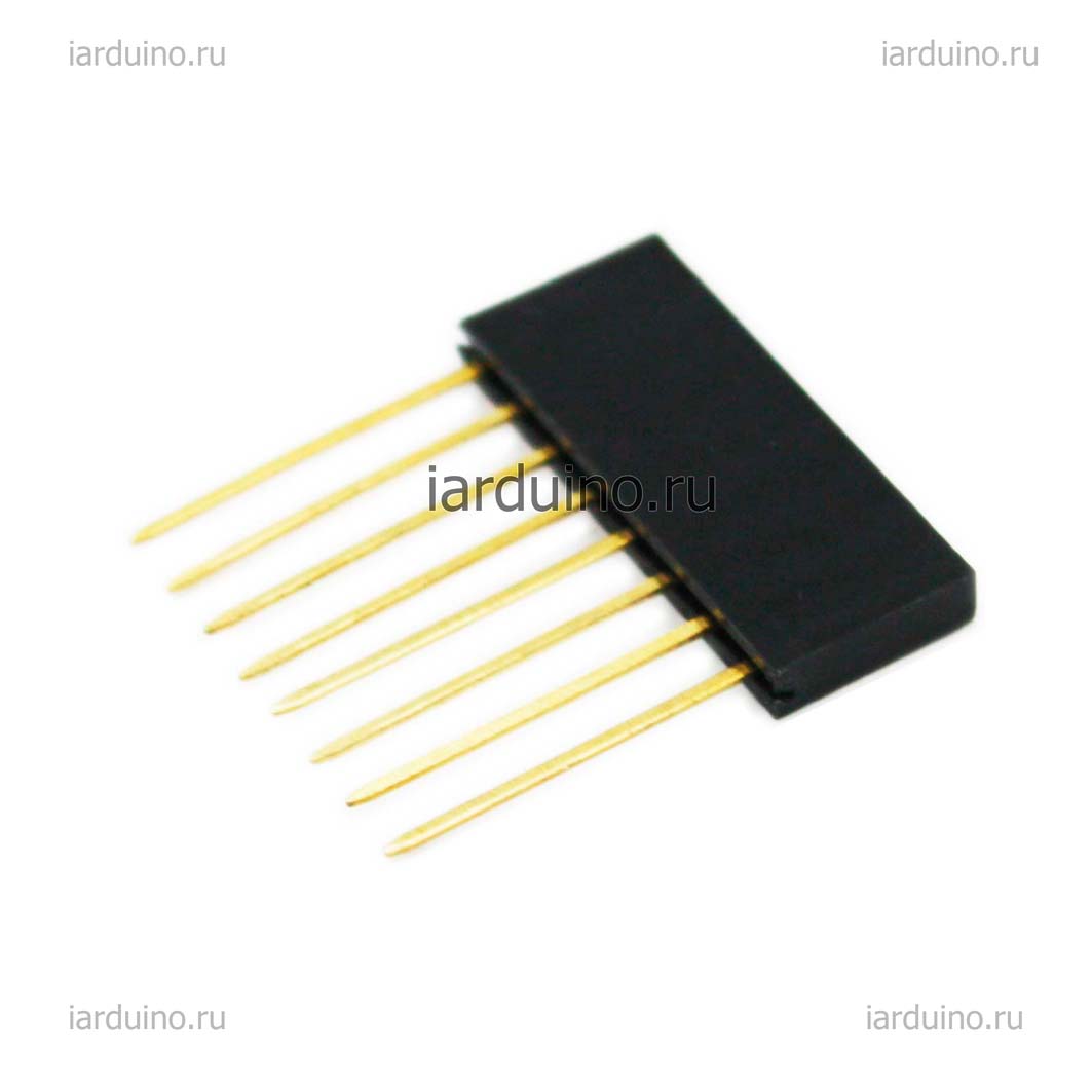 Купить Однорядный разъём, прямой 8pin +10мм Arduino/ESP/Raspberry Pi ...