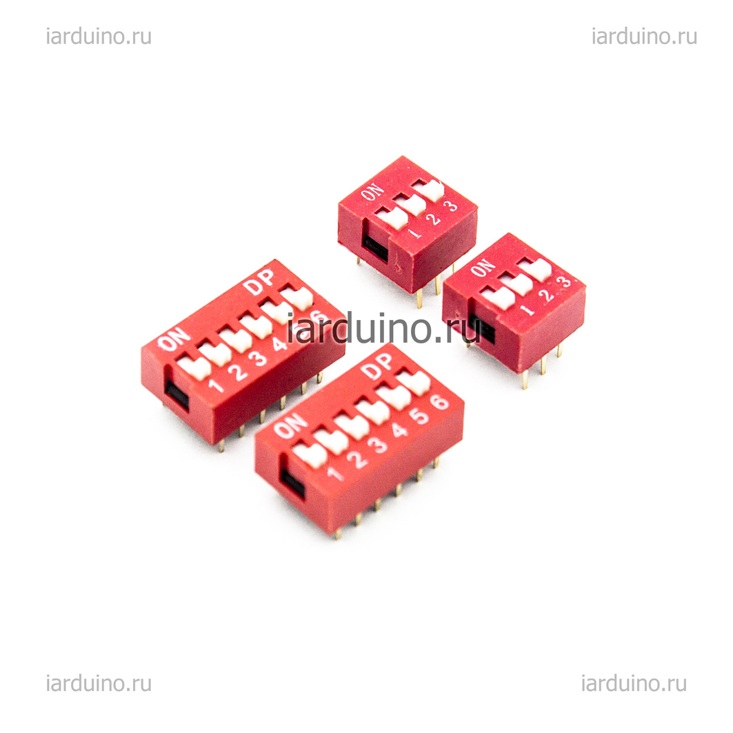 Купить Набор DIP Переключателей 4 шт. Arduino/ESP/Raspberry Pi ...