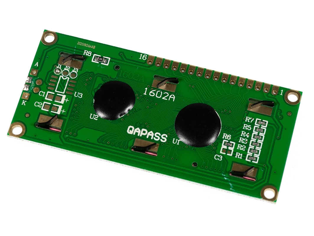  Символьный дисплей LCD1602 (Зелёная подсветка) для Arduino ардуино