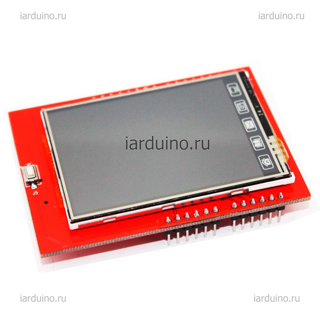 Купить 2.4 TFT touch LCD Экран (сенсорный дисплей) +MicroSD Arduino/ESP/Raspberry  Pi (Доставка РФ,СНГ)