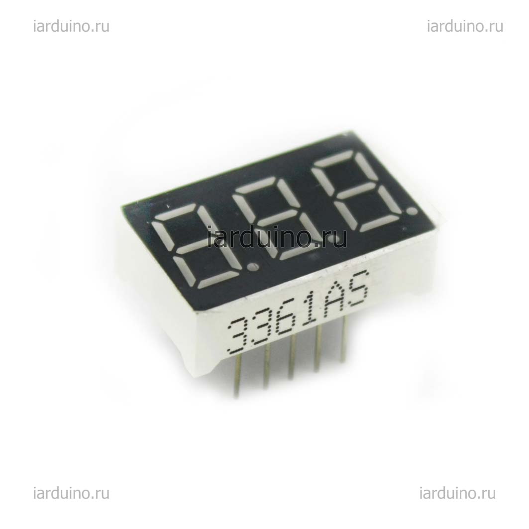 Купить 7-Сегментный индикатор 3 Символа для Arduino