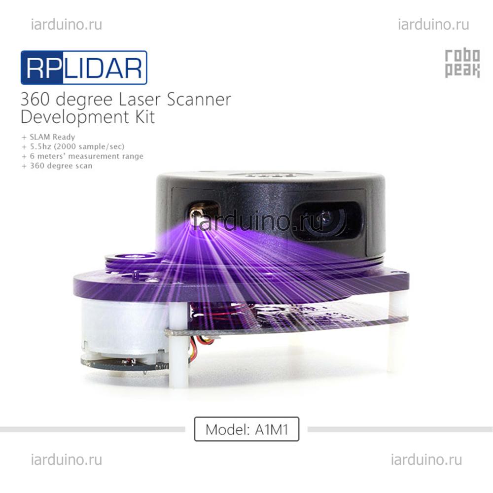 Купить 360 degree Laser Scanner Development Kit (Лазерный сканер пространсва) Arduino/ESP/Raspberry Pi (Доставка РФ,СНГ)