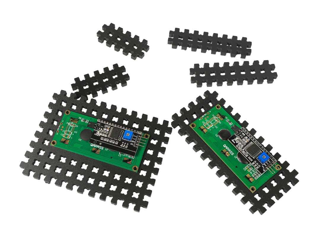  Конструктор ПВХ Чёрный «Крепления LCD 1602» для Arduino ардуино