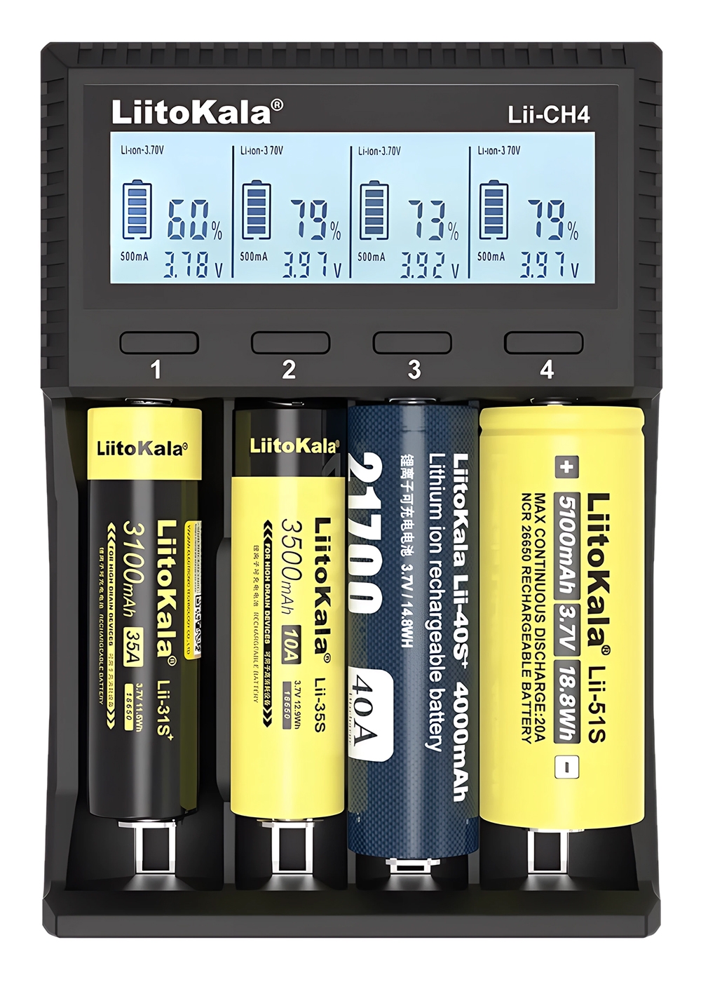 Battery Charger LiItoKala Lii CH4 Info 3 Battery Charger LiItoKala Lii CH4 Info 3