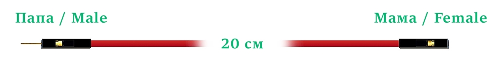 Wires Jump Male-Male 20pcs 20cm Info 2 Wires Jump Male-Male 20pcs 20cm Info 2