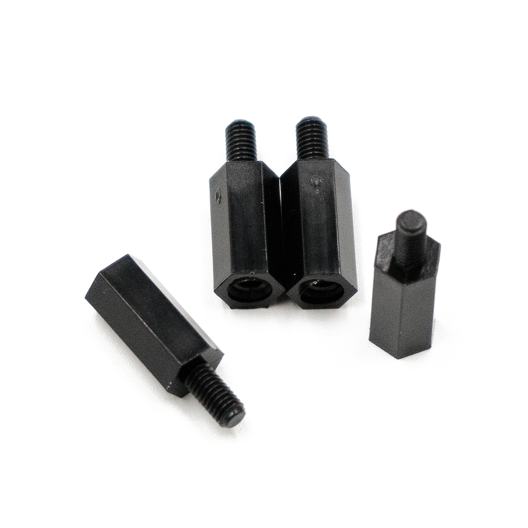  Стойка М3*12 Nylon-black, 4 штуки для Arduino ардуино