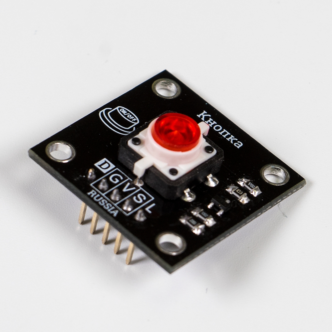  Кнопка со светодиодом, красная (Trema-модуль) для Arduino ардуино