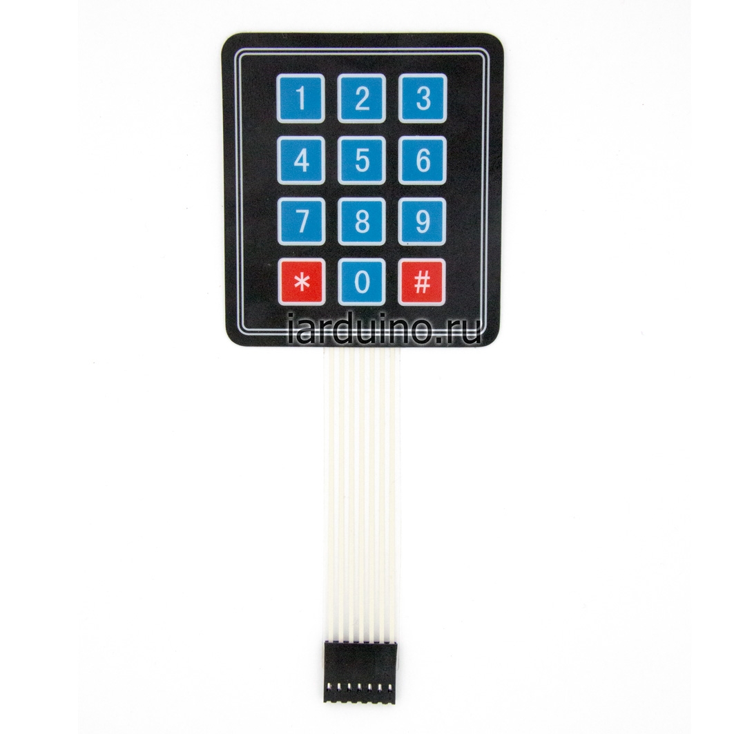  Эластичная клавиатура 3x4 кнопки для Arduino ардуино