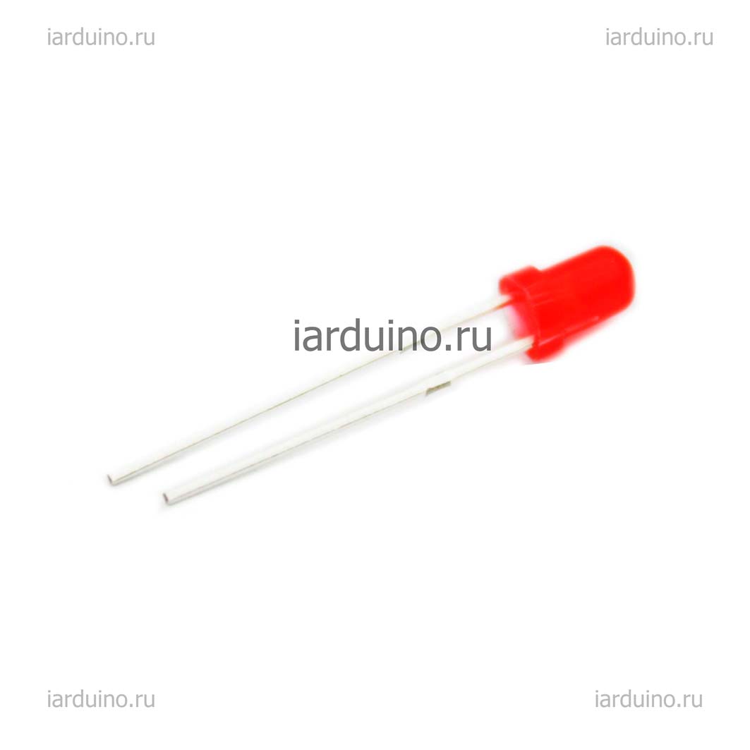  Светодиод Красный  3мм., 10шт для Arduino ардуино