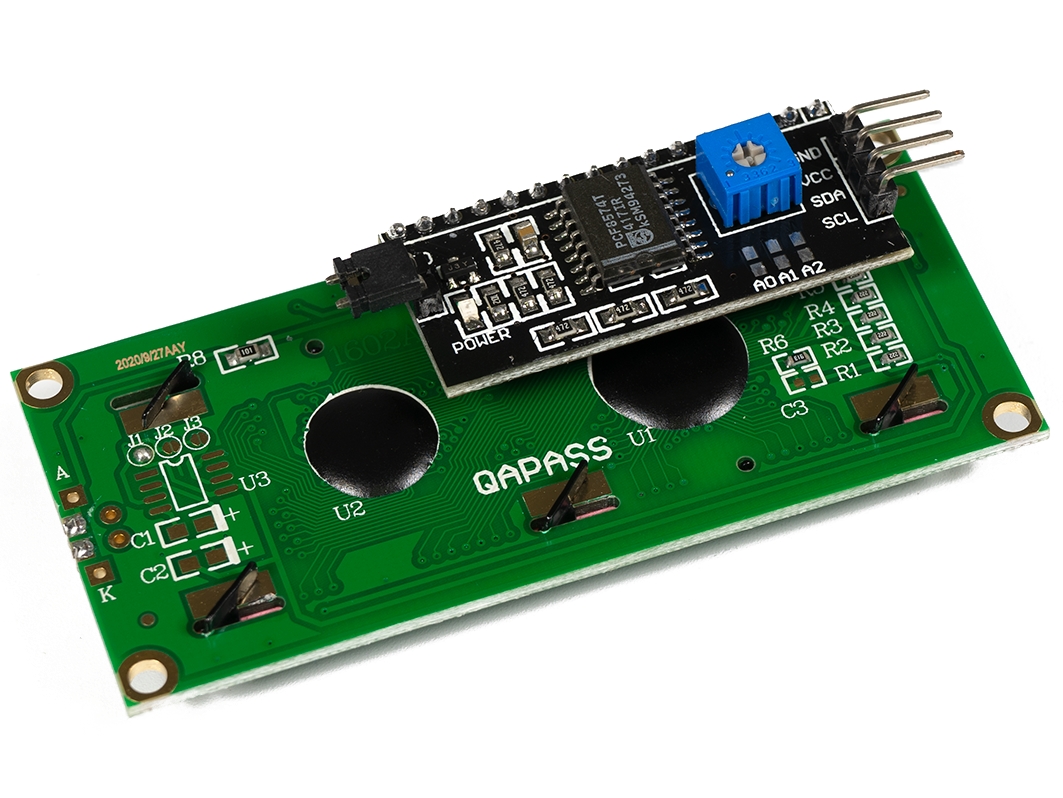  Символьный дисплей голубая подсветка LCD1602 IIC/I2C для Arduino ардуино