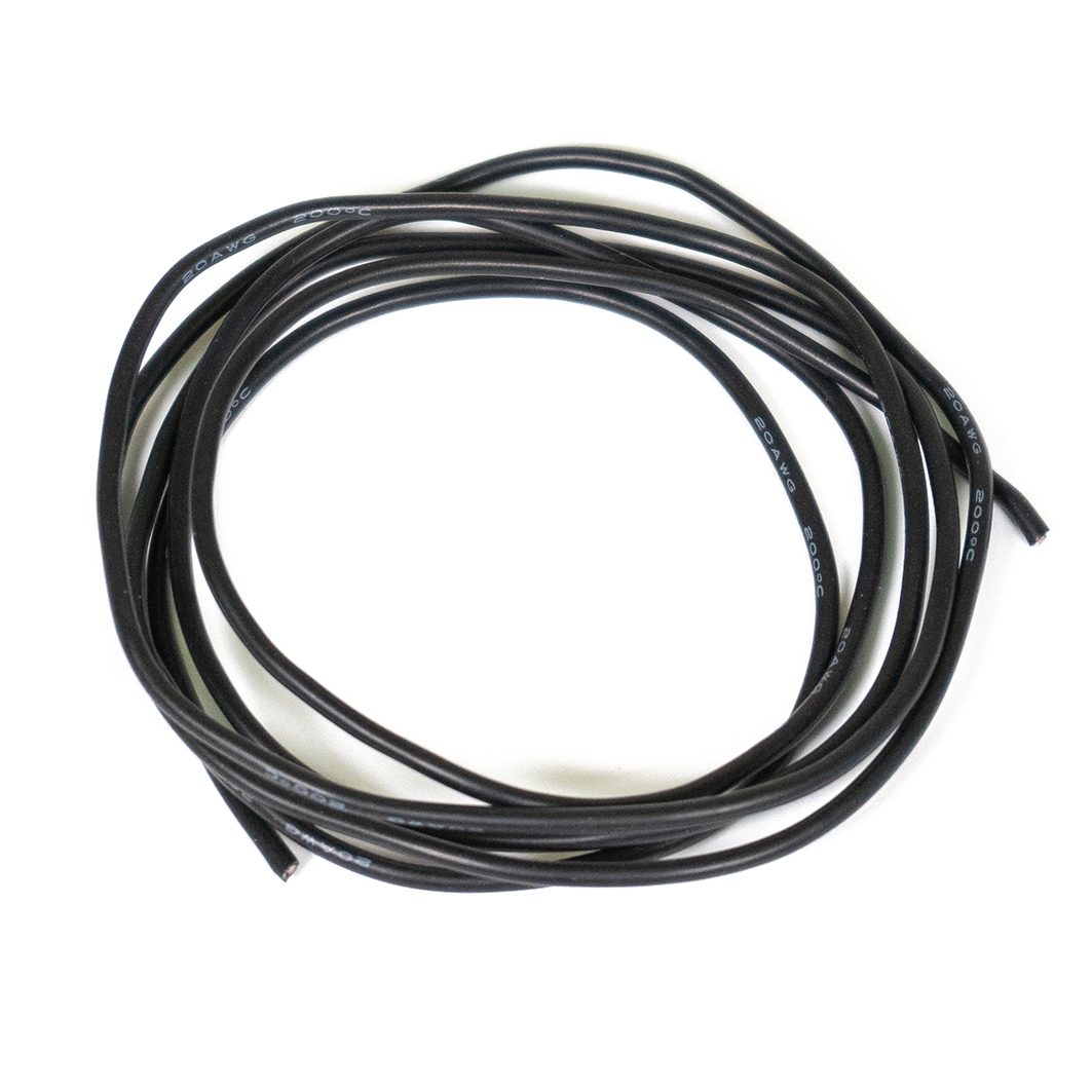 Мягкий силиконовый провод 20AWG, черный, 1 метр для Arduino ардуино