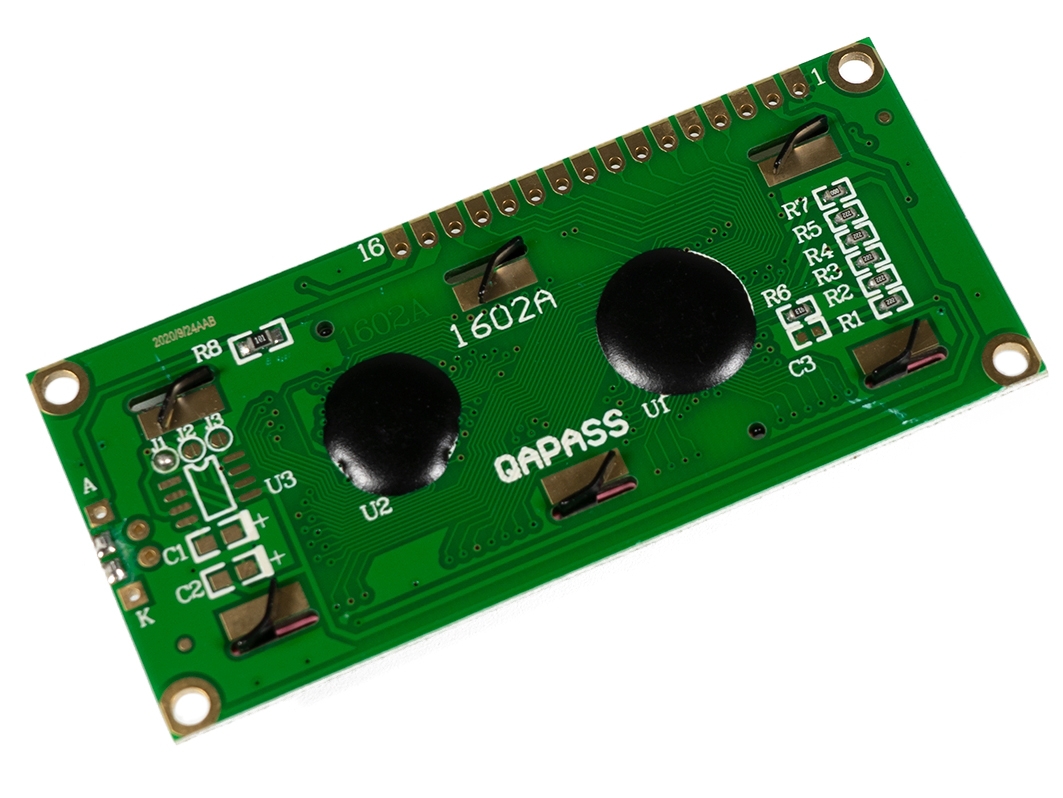  Символьный дисплей LCD1602 (Зелёная подсветка) для Arduino ардуино