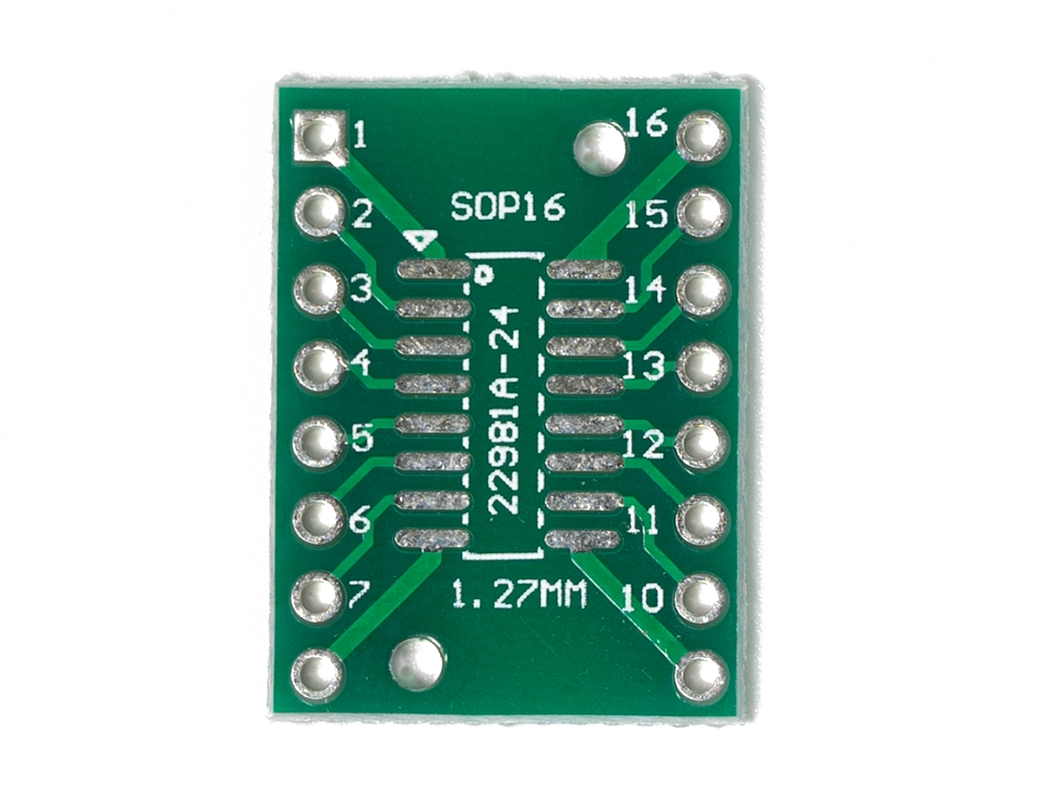  Макетная плата-переходник SOP 4-16 1.27мм, SSOP 4-16 0.65мм в 2.54мм для Arduino ардуино