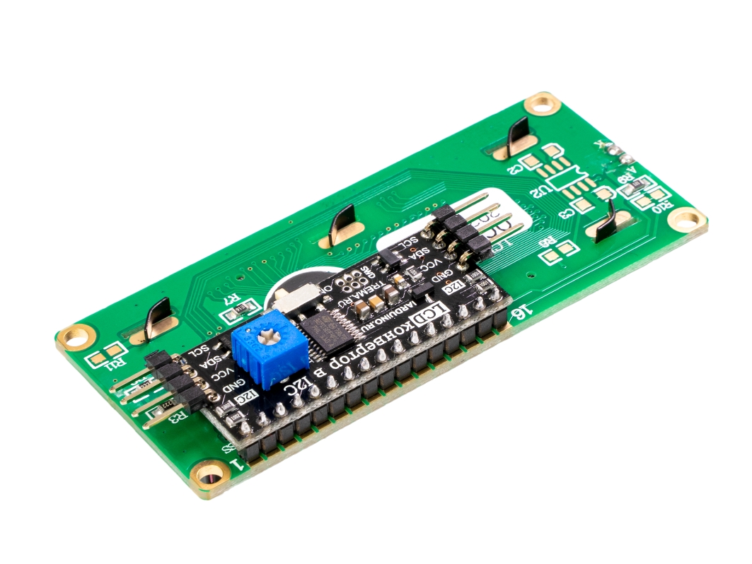  Символьный дисплей LCD1601 I²C (Зелёная подсветка) для Arduino ардуино
