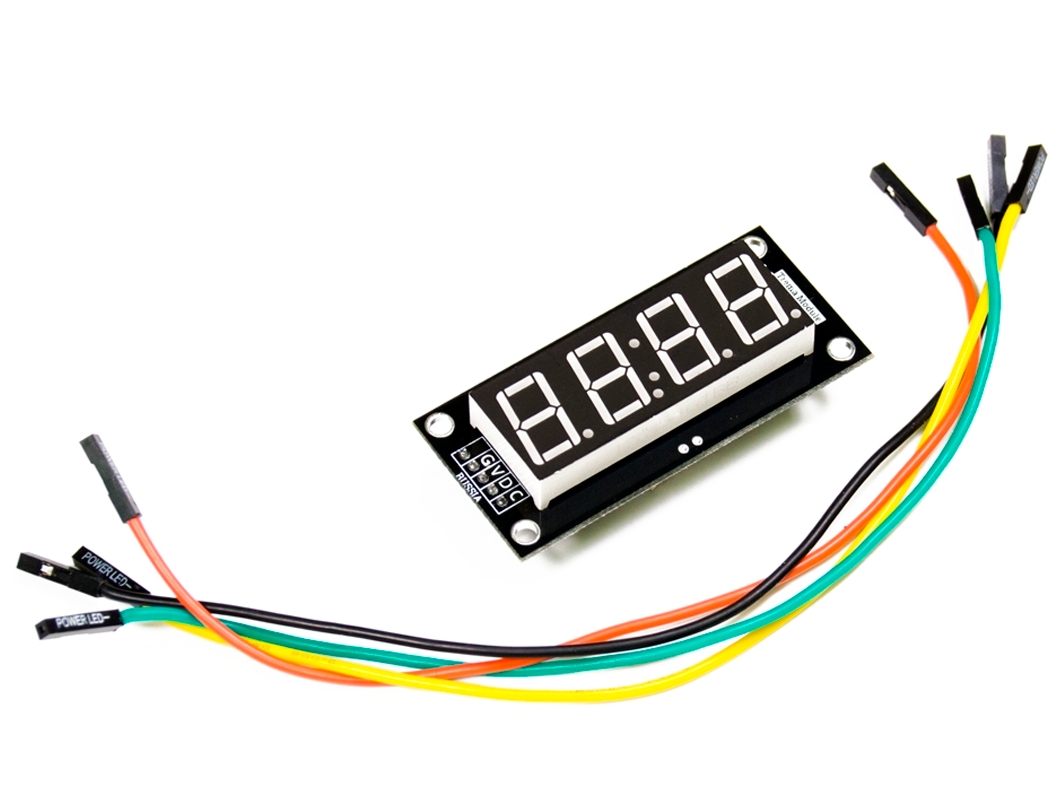  Четырехразрядный индикатор LED, белый (Trema-модуль) для Arduino ардуино