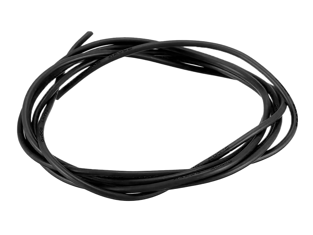  Силиконовый провод 30AWG (1 м / Чёрный) для Arduino ардуино