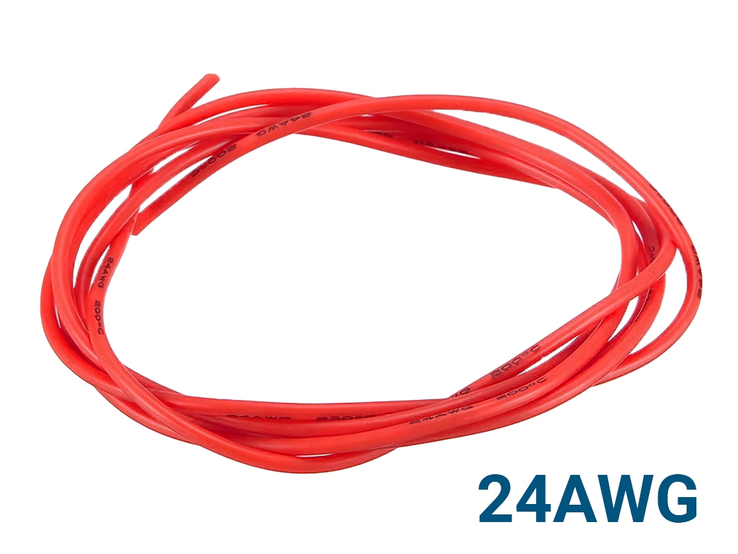  Силиконовый провод 24AWG (1 м / Красный) для Arduino ардуино