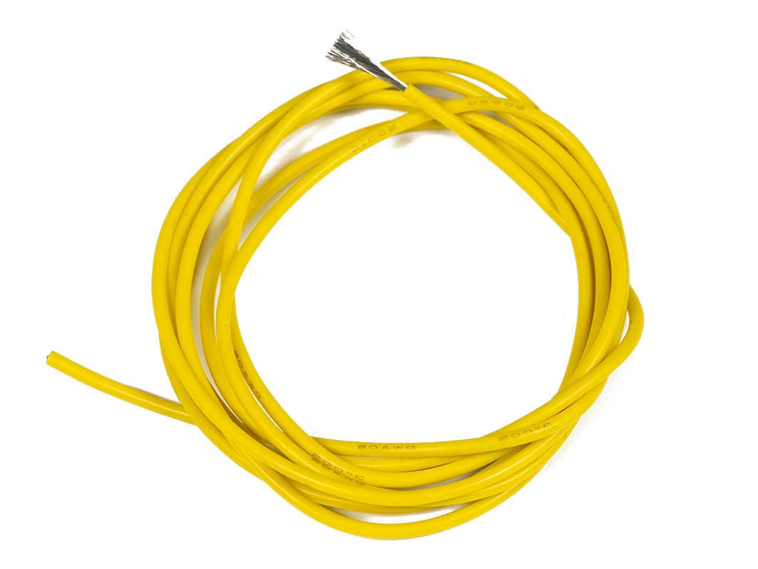  Мягкий силиконовый провод 20AWG, желтый, 1 метр для Arduino ардуино