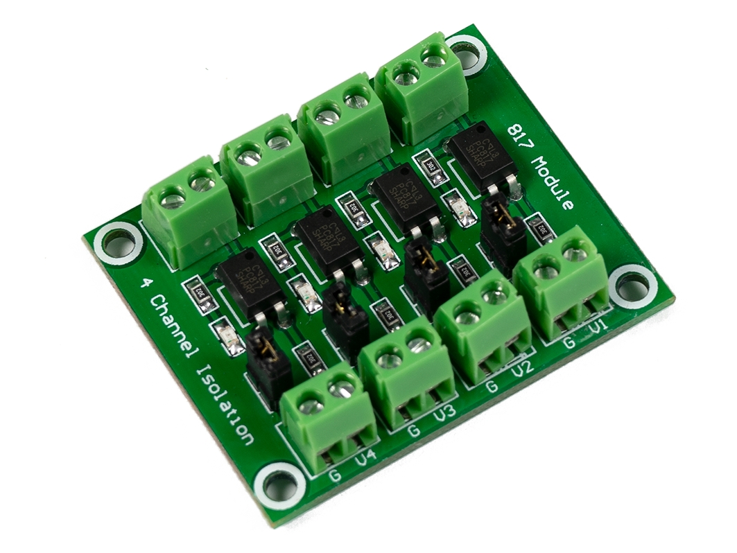  Модуль гальванической развязки PC817, 4-х канальный 3.6–30V для Arduino ардуино