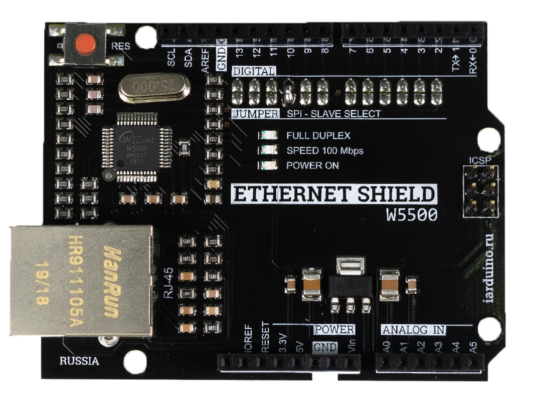  Ethernet Shield W5500  для Arduino ардуино