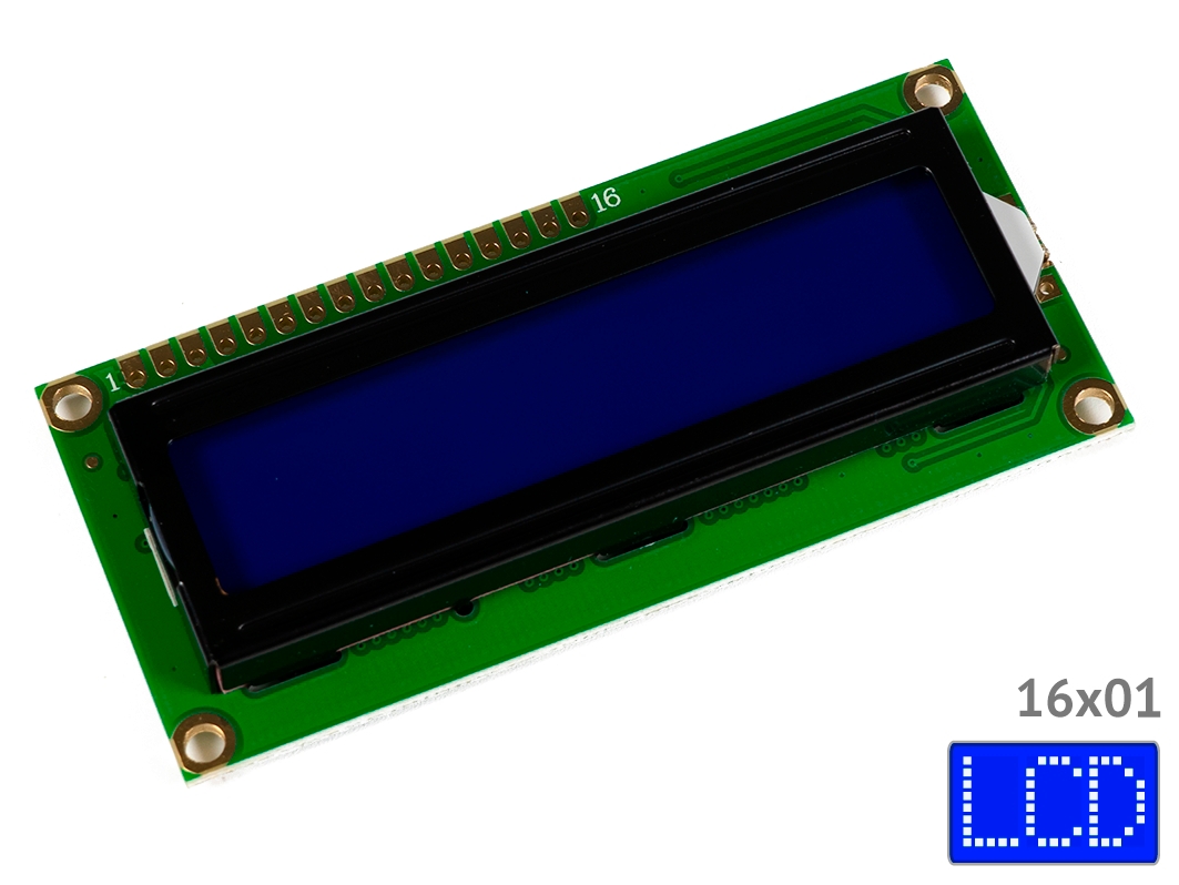  LCD1601 Символьный дисплей 16x1, синяя подсветка для Arduino ардуино