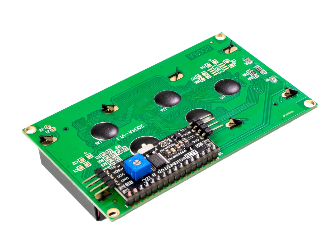  Символьный дисплей LCD2004 I²C (Зелёная подсветка) для Arduino ардуино