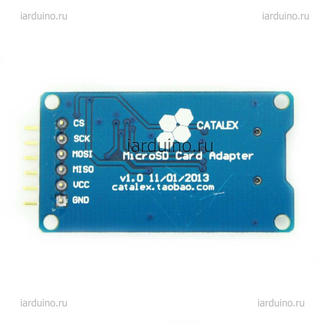  SPI адаптер карт MicroSD v1.0 для Arduino (Работает с официальными программами  Arduino) для Arduino ардуино