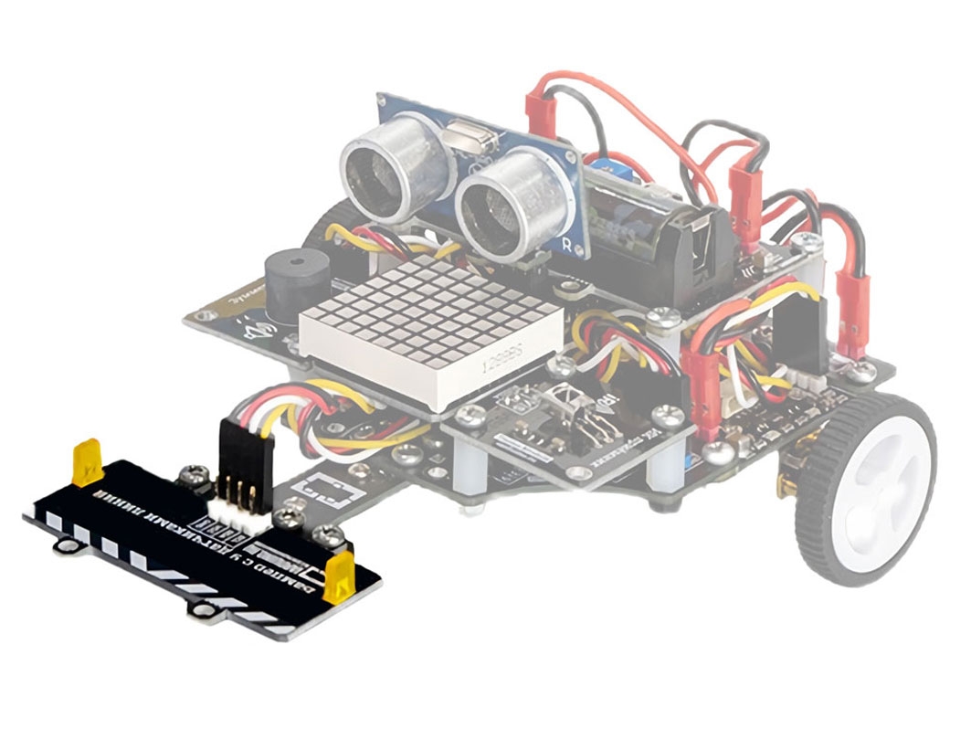  Бампер Roborace с 9 датчиками линии v2 (Шаг 7 мм / FLASH-I2C) для Arduino ардуино