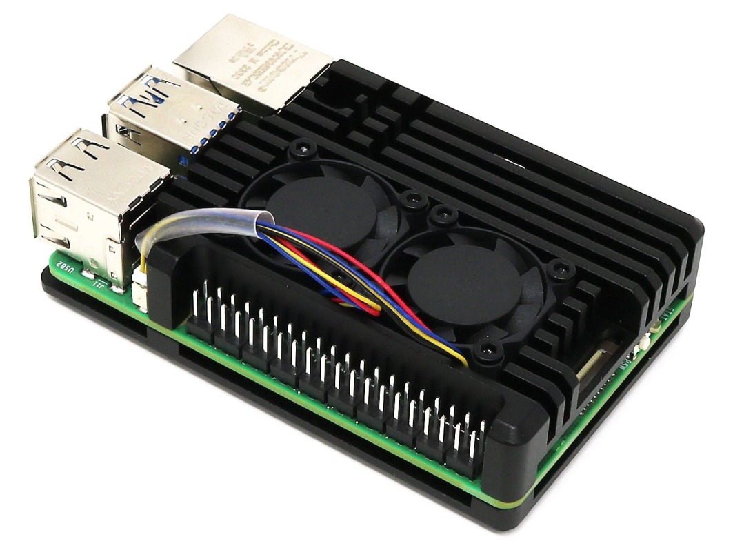 Корпус алюминиевый с двумя вентиляторами для Raspberry Pi 5 (Armor Case) для Arduino ардуино