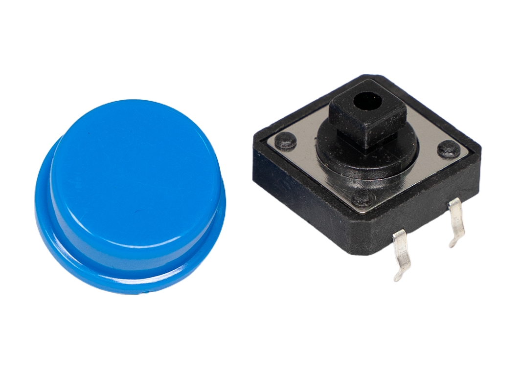  Кнопка тактовая с колпачком (Синяя) для Arduino ардуино
