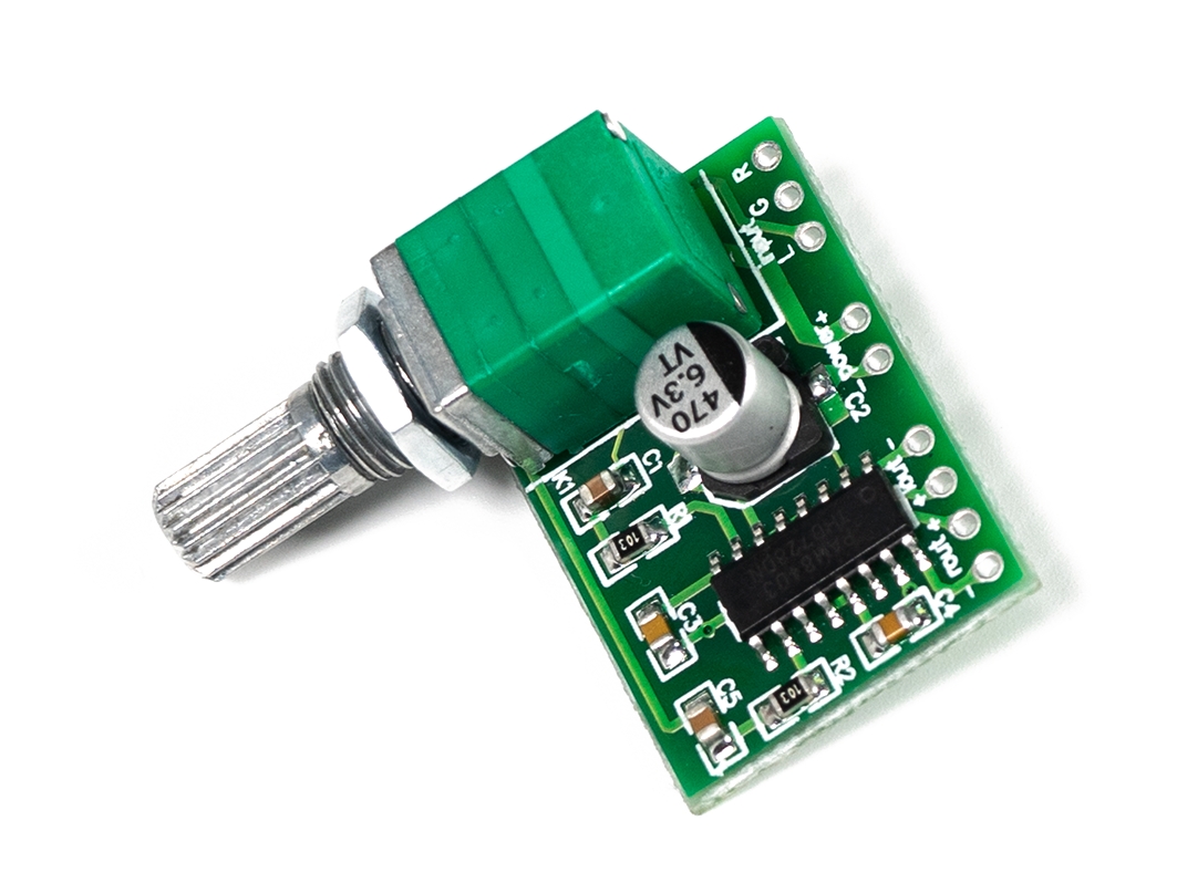  Аудио усилитель мощности c регулировкой громкости 2*3 Вт класса D PAM8403 для Arduino ардуино