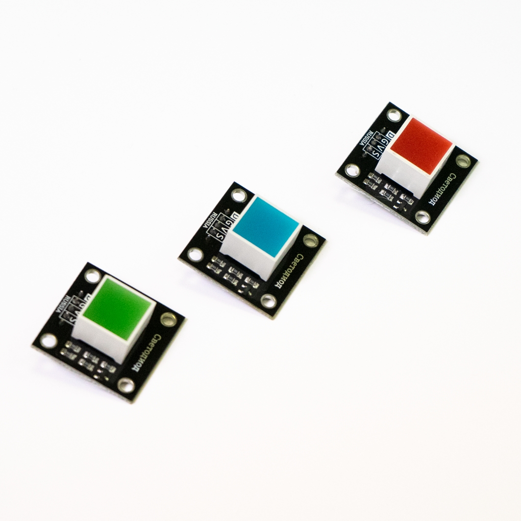  Светодиод Сube - зеленый (Trema-модуль) для Arduino ардуино