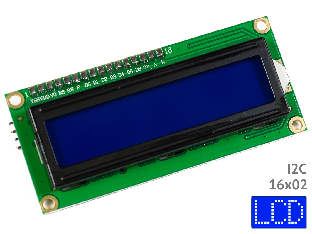  Символьный дисплей голубая подсветка LCD1602 IIC/I2C для Arduino ардуино