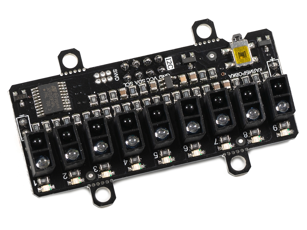  Бампер с 9 датчиками линий с шагом 7мм., FLASH-I2C для Arduino ардуино