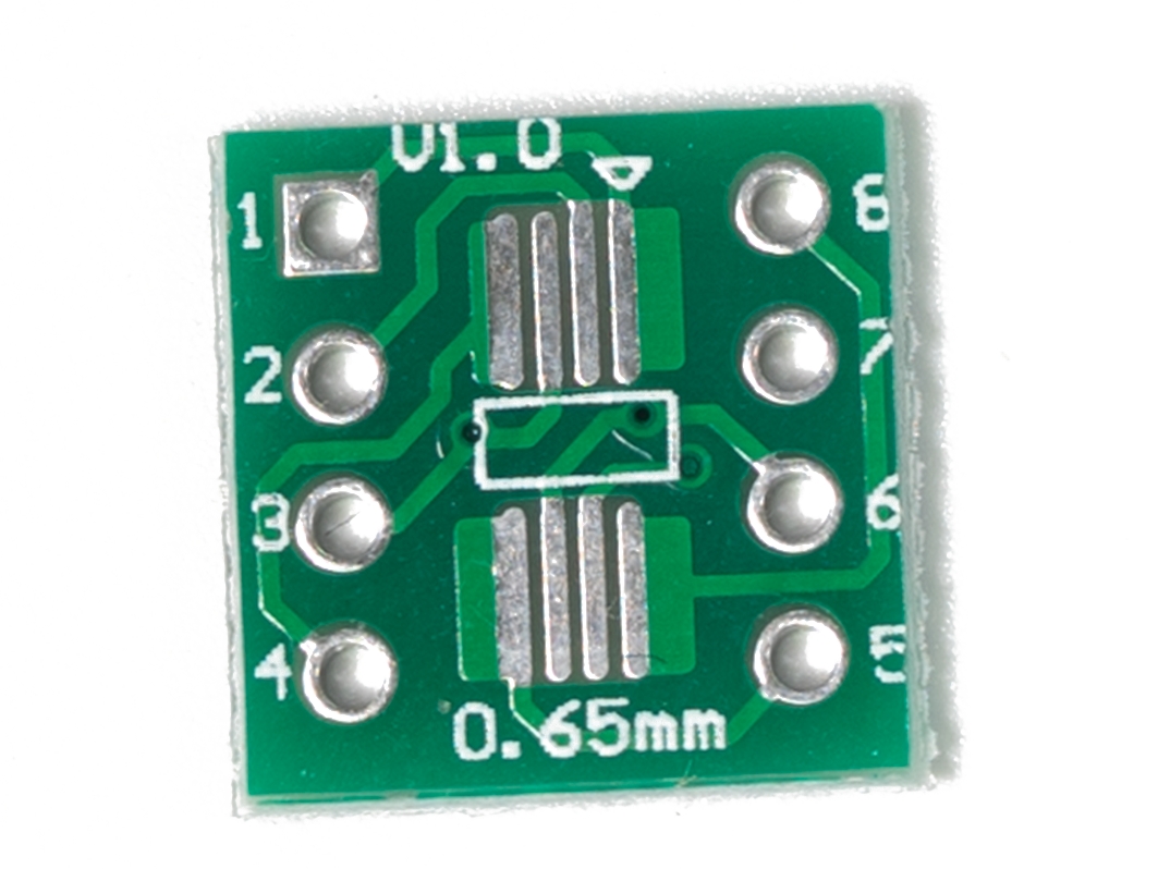  Макетная плата-переходник SOP8 1.27мм, SSOP8 0.65мм в 2.54мм для Arduino ардуино