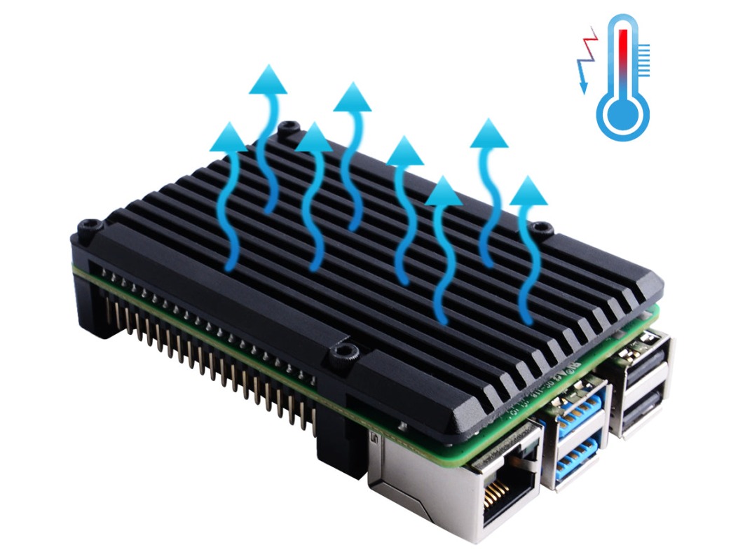 Корпус алюминиевый без вентиляторов для Raspberry Pi 4 (Armor Case) для Arduino ардуино